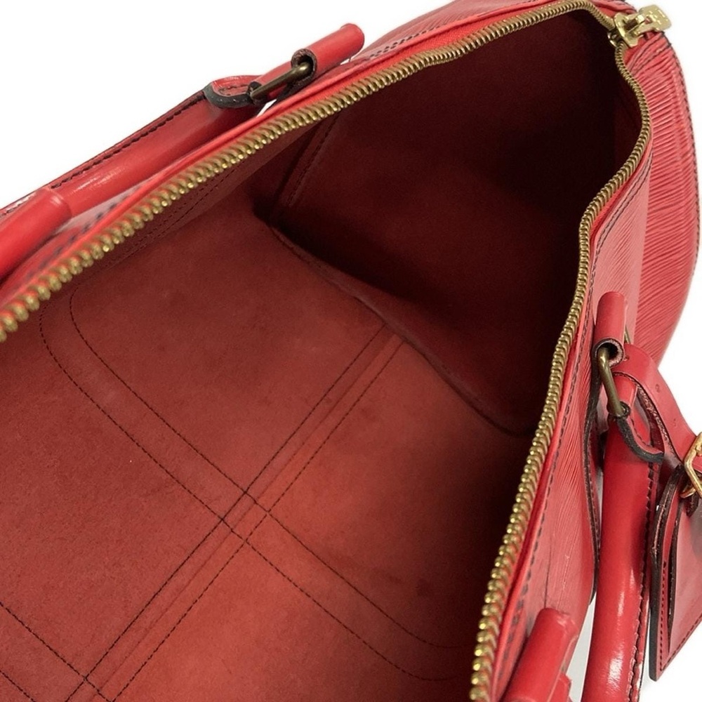 Authentic Louis Vuitton Castilian Red Epi keepall 45 travel unisex duffle bag - Picture 11 of 16